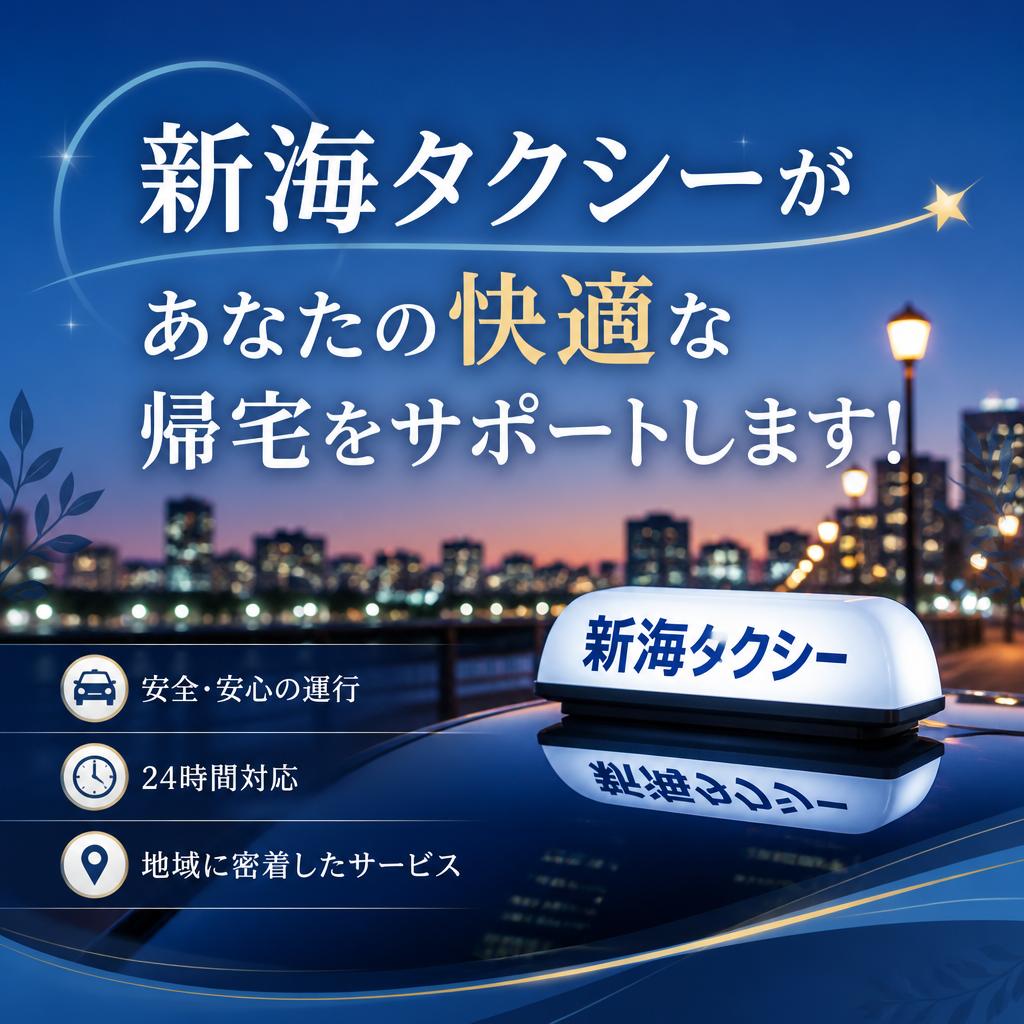 新海タクシーがあなたの快適な帰宅をサポートします！
